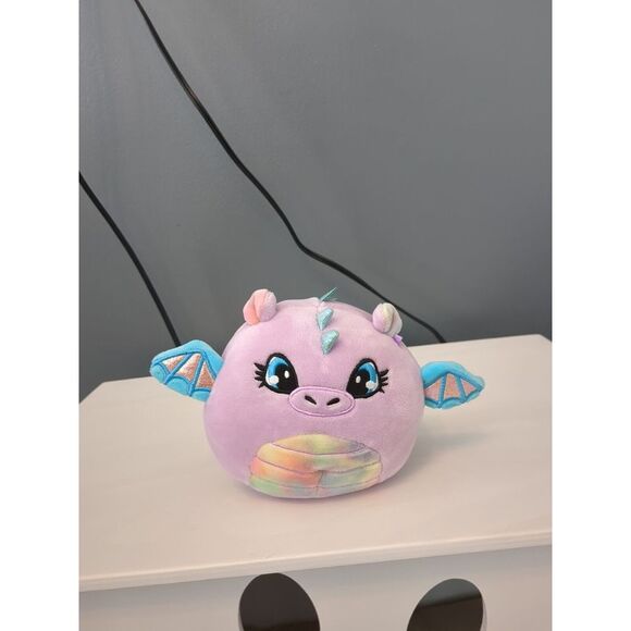 Squishmallow Devra Purple Tiedye‎ Belly Dragon 5" 2021 Claire's EXCLUSIVE - Picture 1 of 4